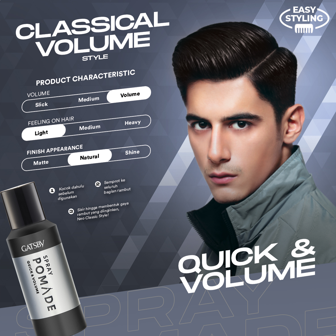STYLING POMADE QUICK AND VOLUME - Gatsby